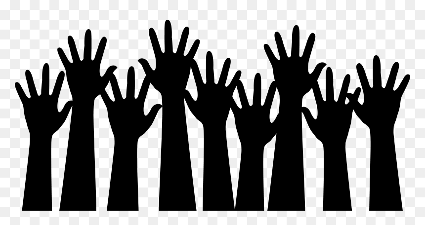 Hands Silhouettes Clipart, HD Png Download - hand silhouette png
