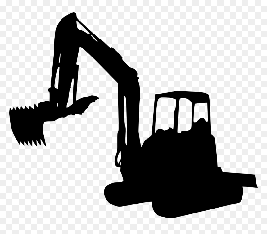 Excavator Silhouette Png, Transparent Png - hand silhouette png