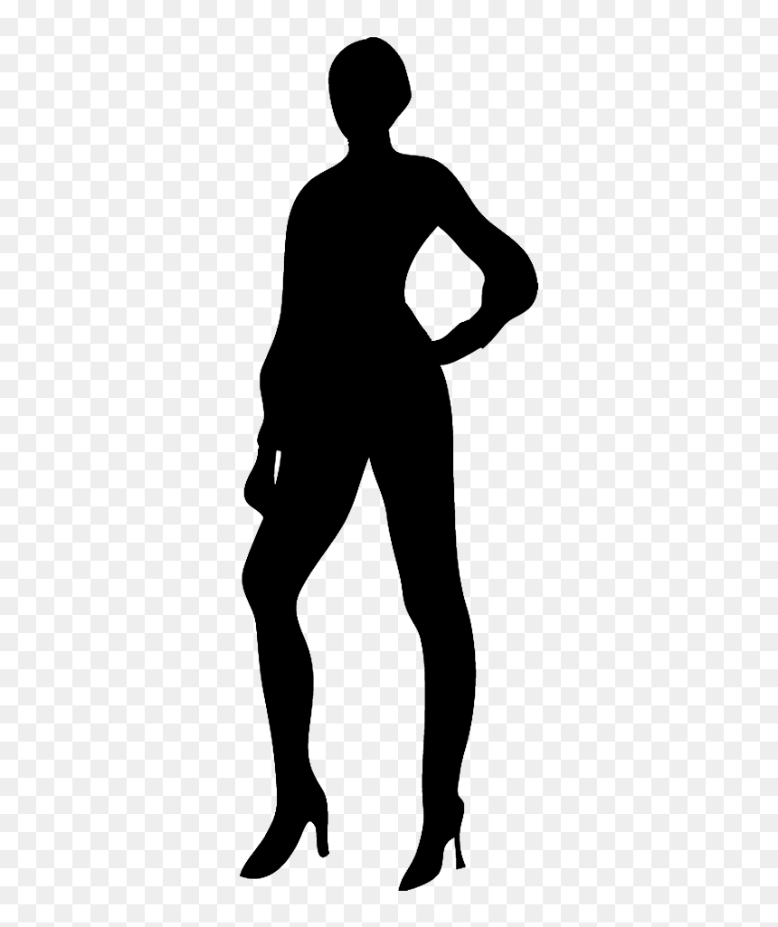People Silhouette Clipart Hand On Hip - Silhouette Clip Art Transparent Background, HD Png Download - hand silhouette png
