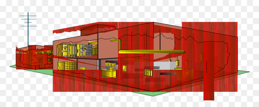 Factory - House, HD Png Download - red lines png