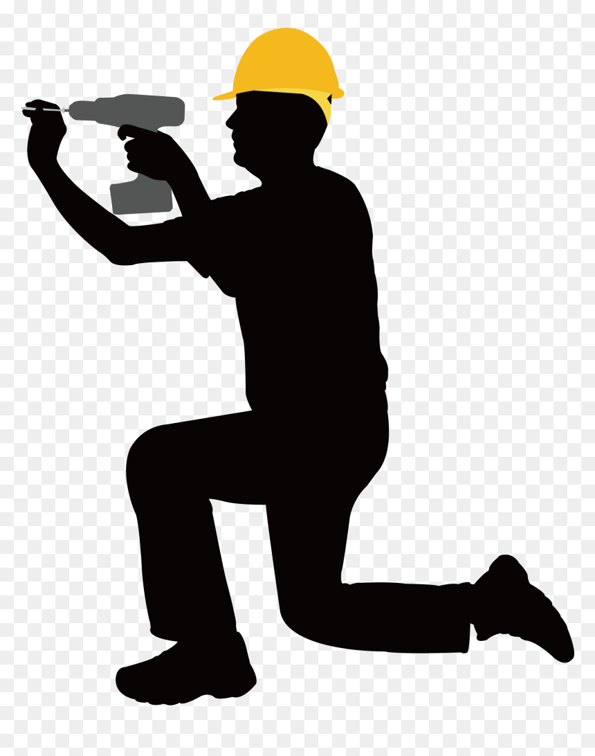 Construction Worker Laborer Architectural Engineering - John And Mable Ringling Museum Of Art, HD Png Download - hand silhouette png