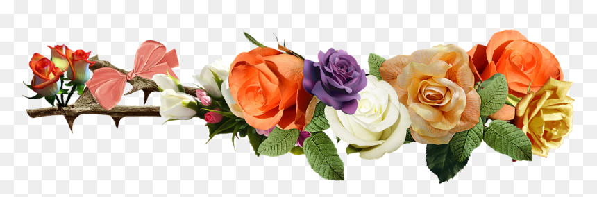 Flowers Yellow Rose Png, Transparent Png - purple roses png