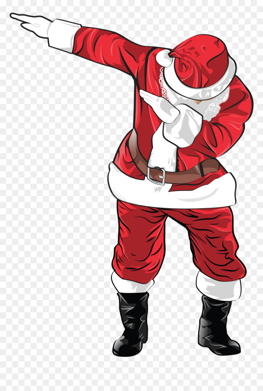 Xmas Dabbing Santa Large , Png Download - Cartoon, Transparent Png - dabbing png