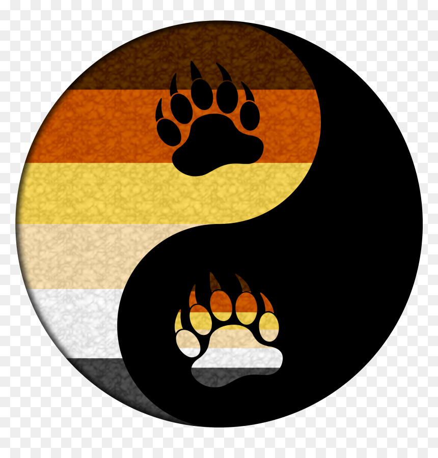 Pride Yin And Yang - Bear Paw Yin Yang, HD Png Download - bear claw png