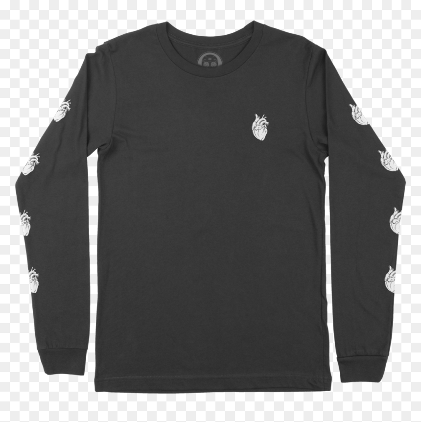Long-sleeved T-shirt, HD Png Download - anatomical heart png