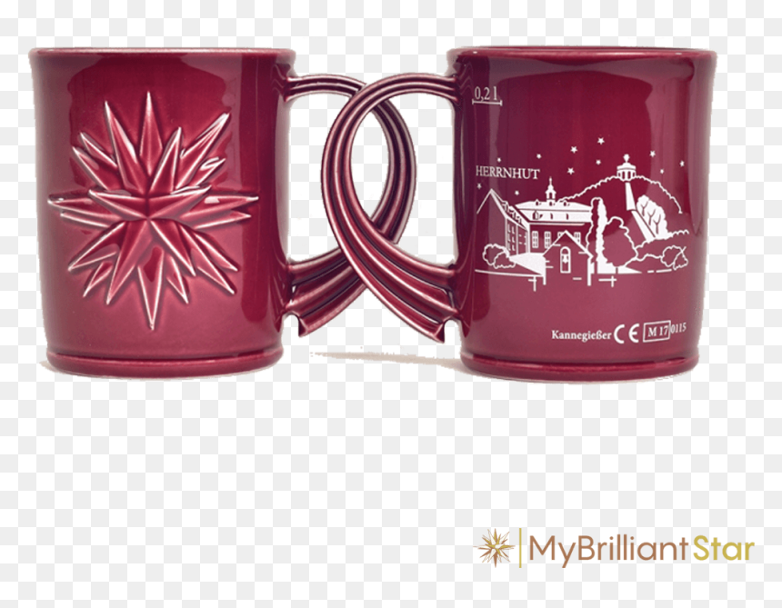 Herrnhut Star Mug - Weihnachtstasse, HD Png Download - star silhouette png