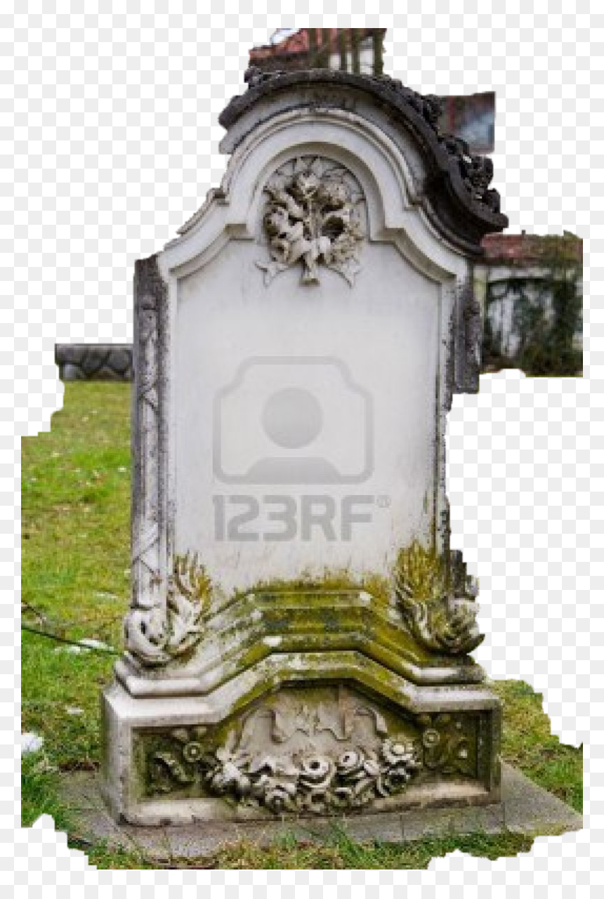 5061247 A Blank Tombstone Covered With A Moss - Cemetery, HD Png Download - blank tombstone png