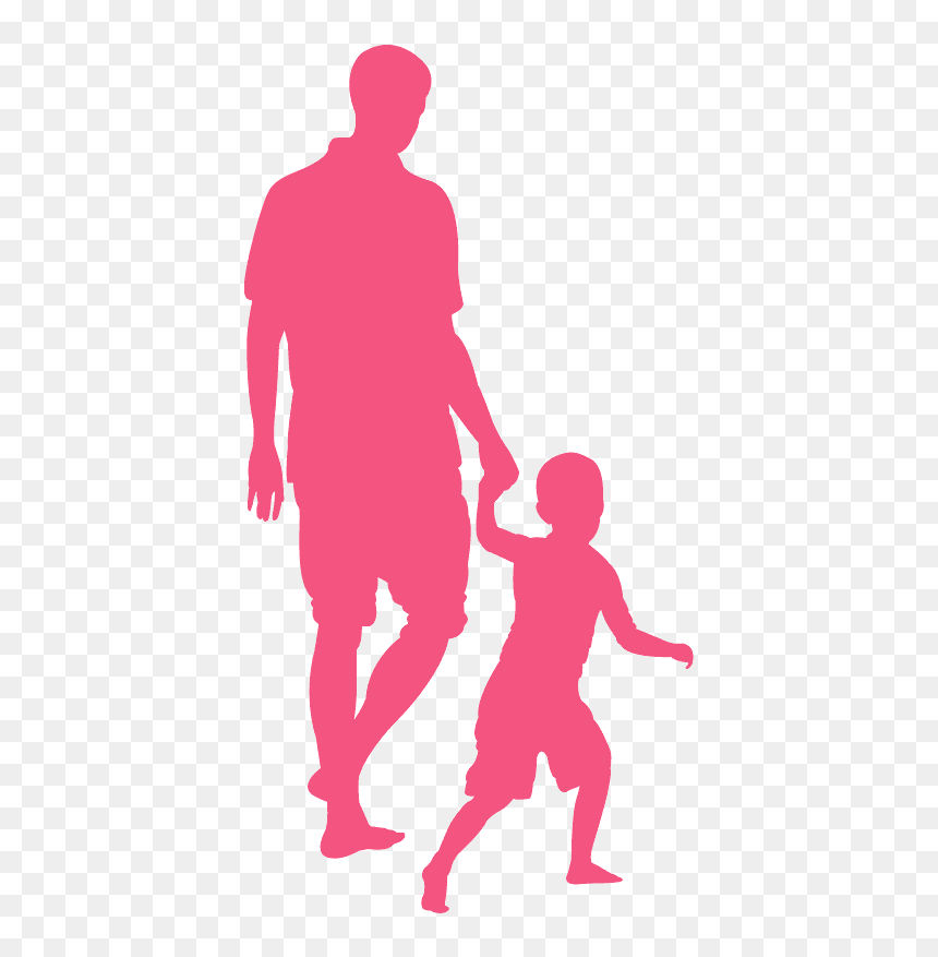 Gif Festa Del Papà, HD Png Download - children silhouette png