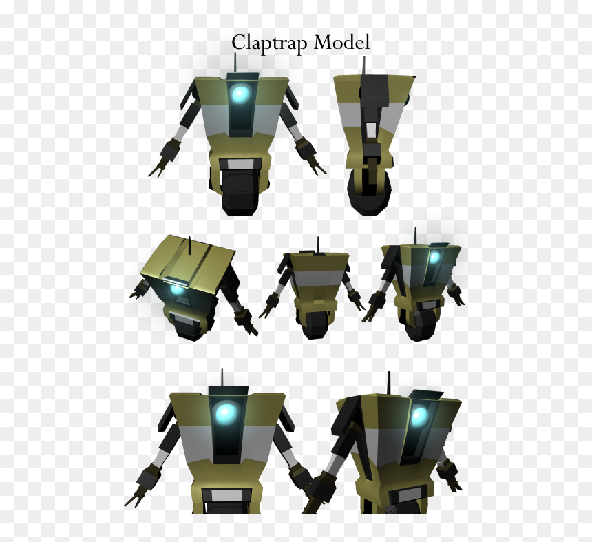 Quick Model Of Claptrap From Borderlands - Illustration, HD Png Download - borderlands png