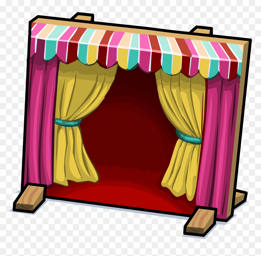 Club Penguin Rewritten Wiki, HD Png Download - red curtains png