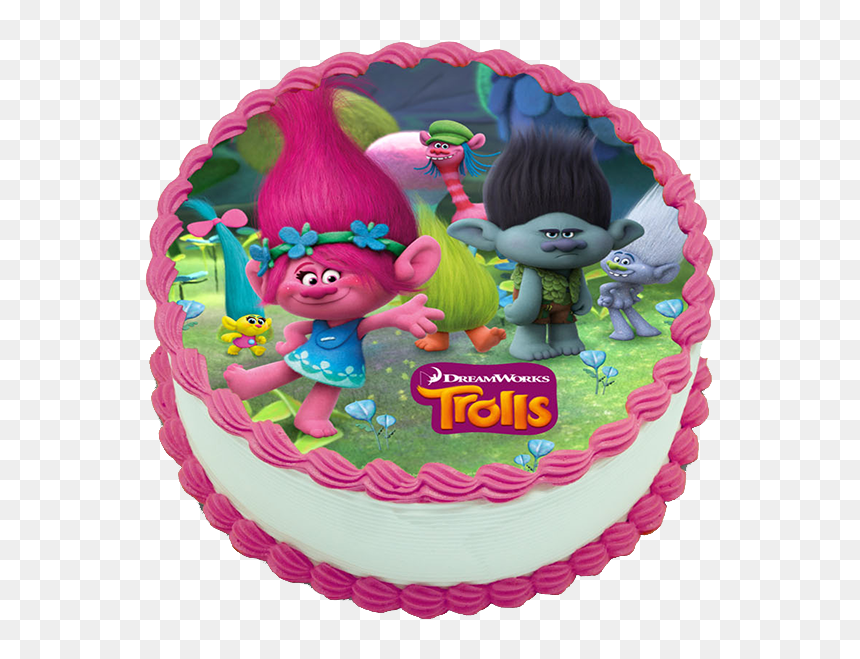 Meet The Trolls - Торт С Троллями, HD Png Download - poppy troll png