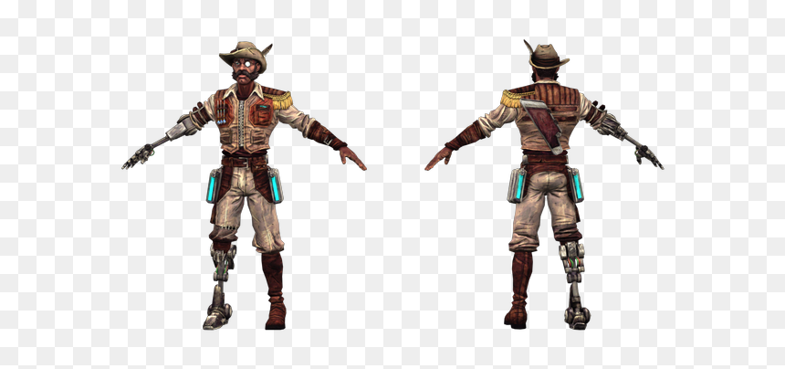 Download Zip Archive - Sir Hammerlock Model, HD Png Download - borderlands png