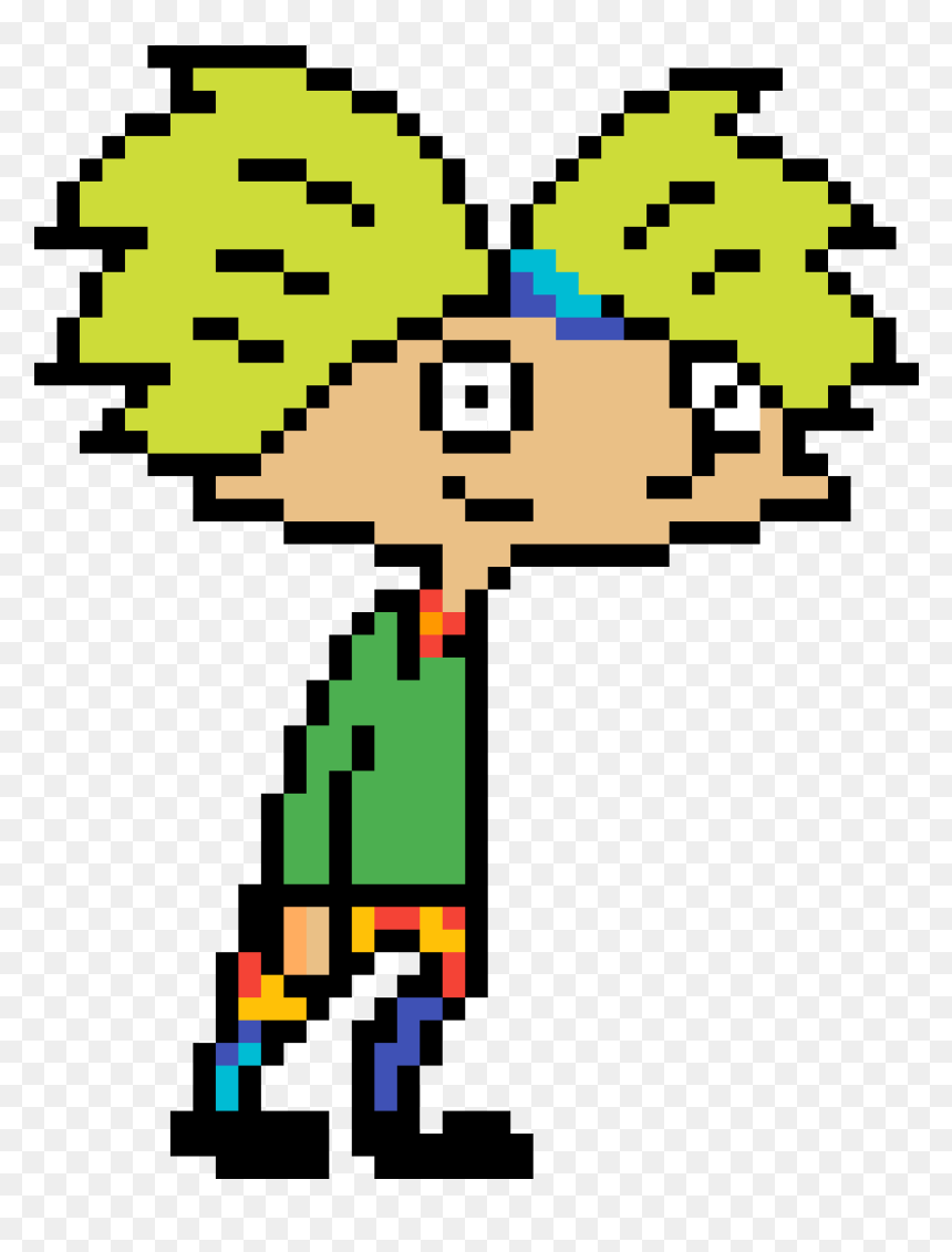 Hey Arnold Pixel Art , Png Download - Hey Arnold Pixel Art, Transparent Png - hey arnold png