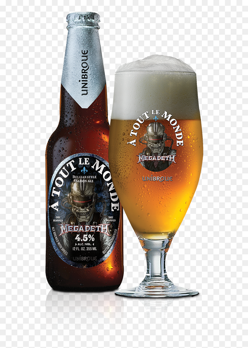 160705 Megadeth Atm 12 Oz Uusa And Glass Png - Tout Le Monde Megadeth Beer, Transparent Png - megadeth logo png