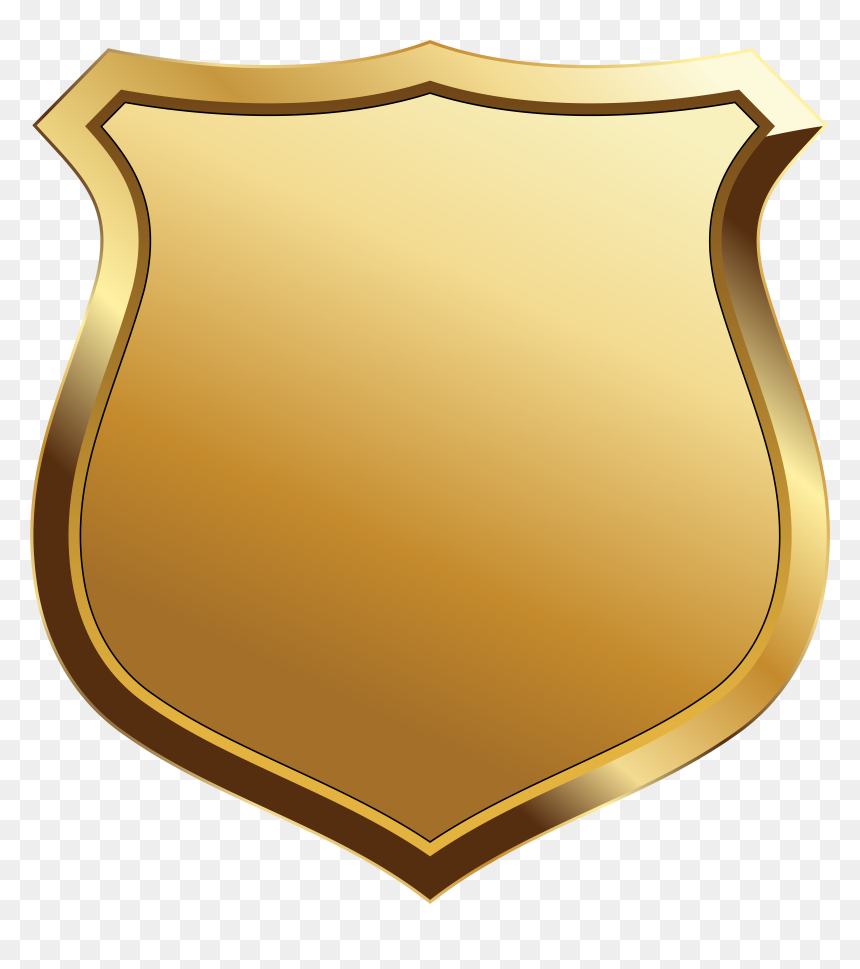 Badge Clipart Gold, HD Png Download - gold shield png