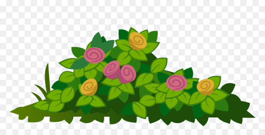 Flower Bush - Garden Roses, HD Png Download - flower bush png