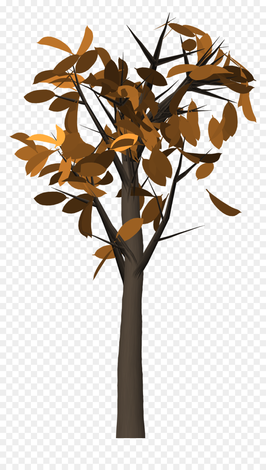 ต้นไม้ สี น้ำตาล Png, Transparent Png - flower bush png