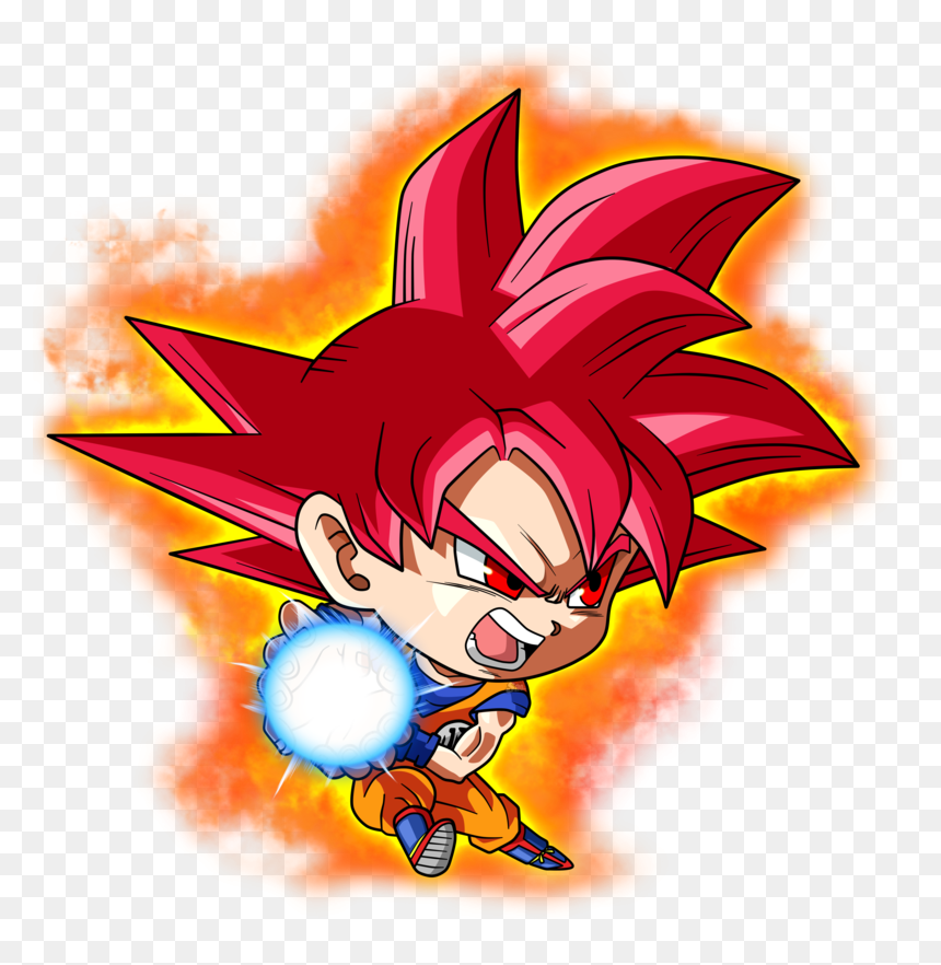 Goku Ssj God Chibi, HD Png Download - dragon ball super png