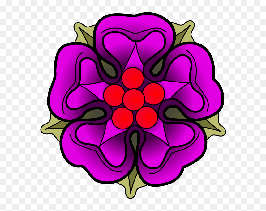 Tudor House Of Spanish Period Wars Roses Clipart - Rose Heraldry, HD Png Download - purple roses png