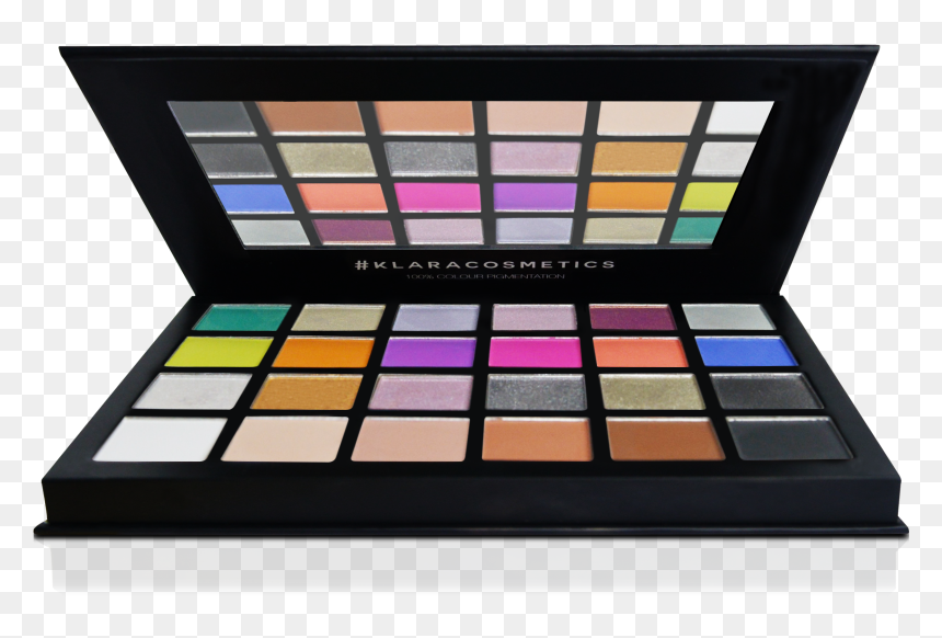 24 Shade Eyeshadow Palette - Klara Cosmetics Malibu 24 Eyeshadow Palette, HD Png Download - eyeshadow png