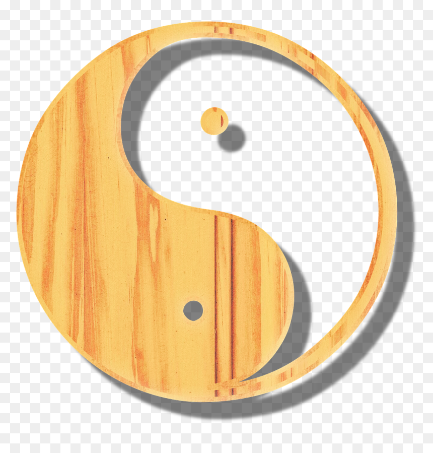 Wood Texture Symbol Circle - Símbolo Yin Yang En Madera, HD Png Download - wood background png