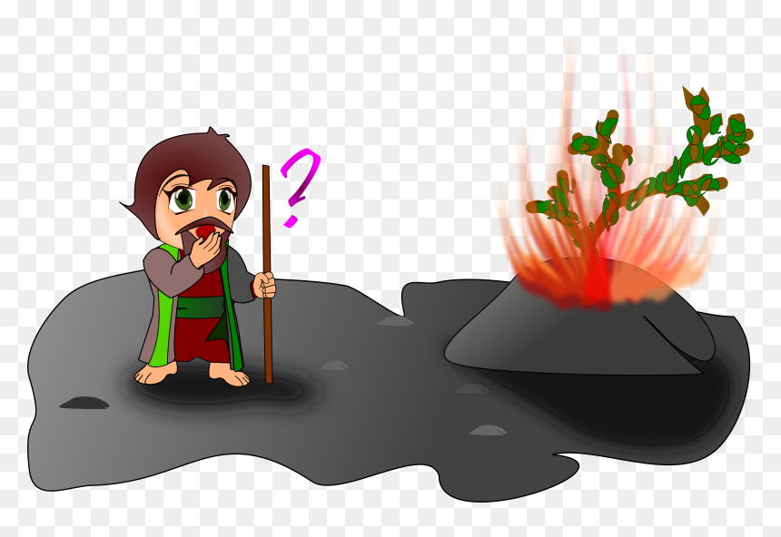 Moses And The Burning Bush Clip Arts - Moses Burning Bush Clip Art, HD Png Download - flower bush png