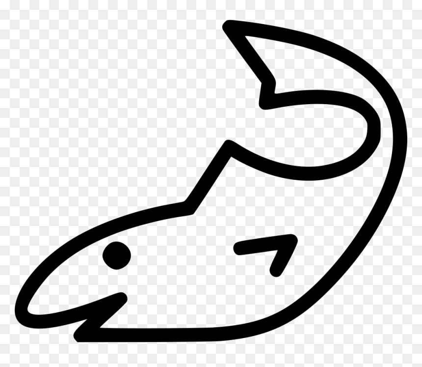 Fish Shark Animal Sea Water Ocean - Line Art, HD Png Download - ocean fish png