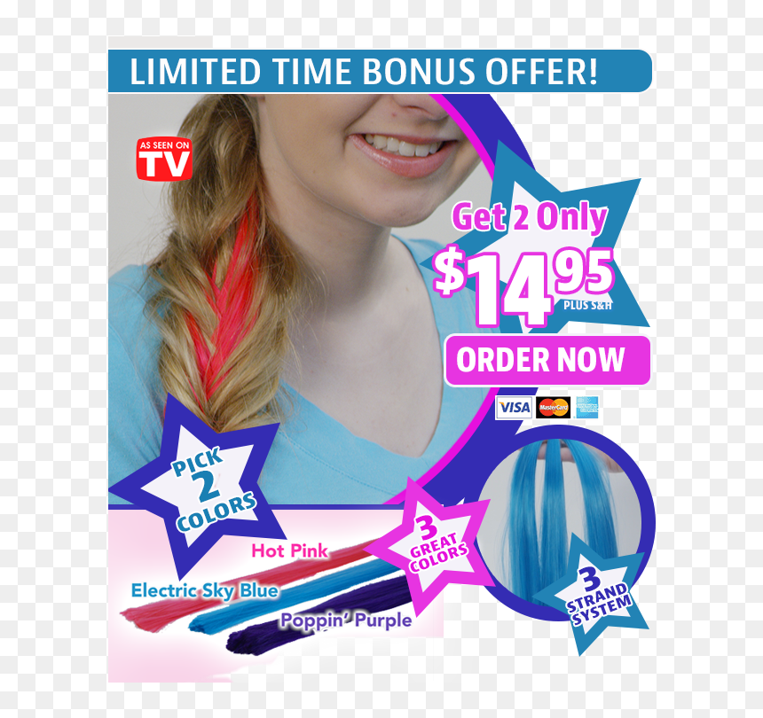 Luscious Locks Original Hair Ponytail Extensions And - Poster, HD Png Download - ponytail png