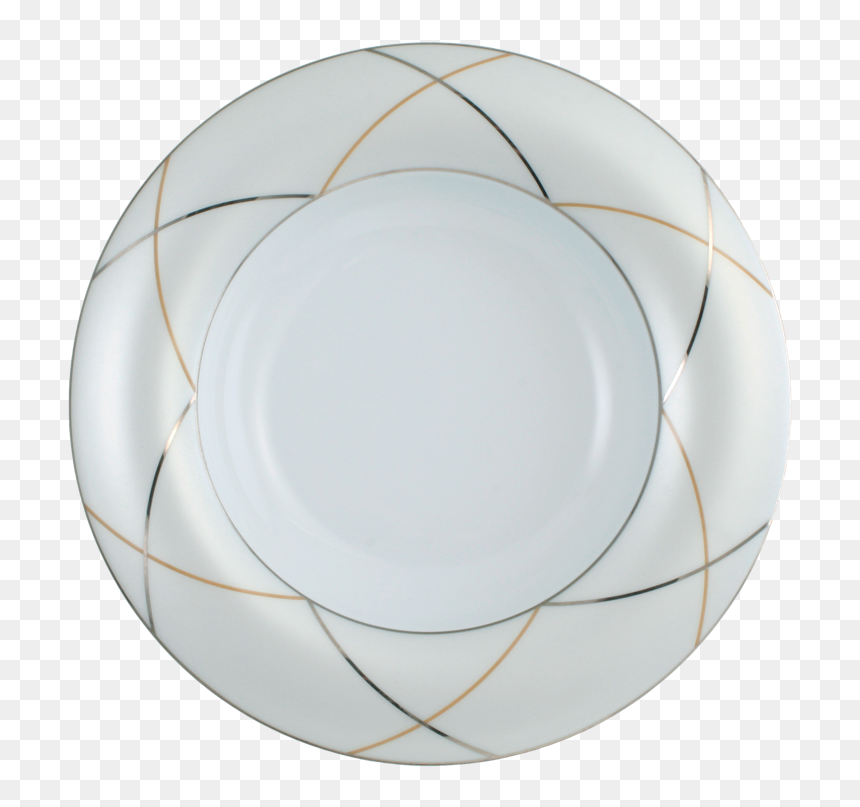 Plate Deep Round 23 Cm, Jade 3669 Silk, Tettau Porcelain - Plate, HD Png Download - white plate png
