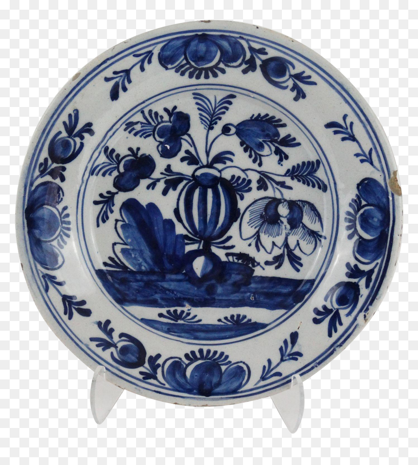 Blue And White Porcelain, HD Png Download - white plate png