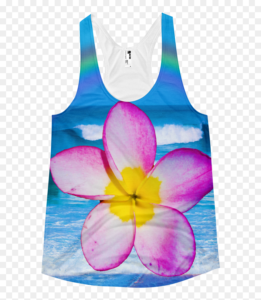 Hawaiian Plumeria Women"s All-over Racerback Tank - Frangipani, HD Png Download - plumeria png