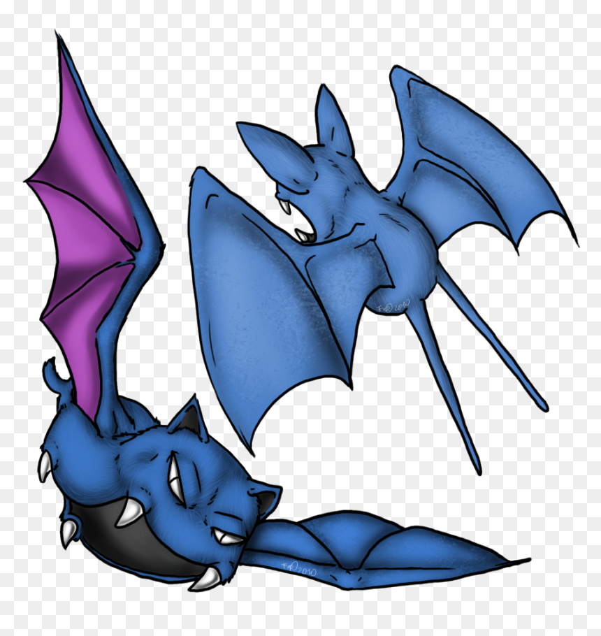 Zubat And Evo - Cartoon, HD Png Download - zubat png