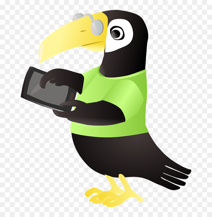 Animal Using Tablet Clipart, HD Png Download - toucan png