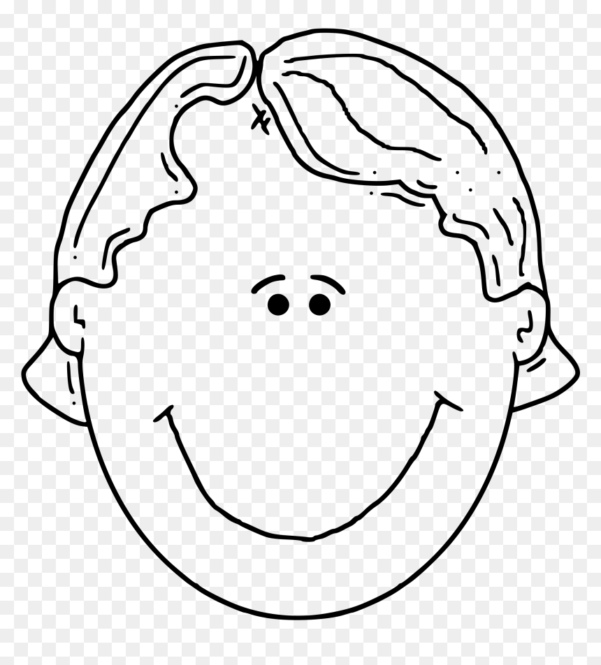 Boyface3 Outline Clip Arts - Clip Art Of Head, HD Png Download - ewok png