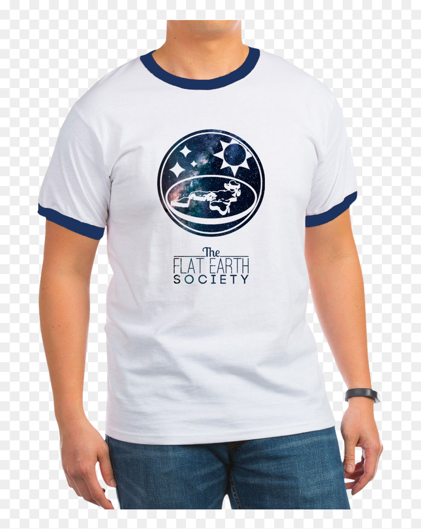 Ringer T-shirt, HD Png Download - flat earth png