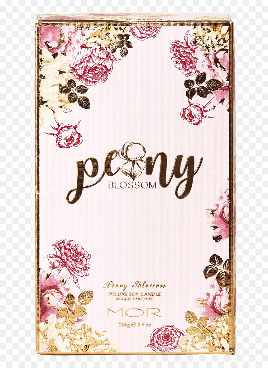 Pb05 Peony Blossom Deluxe Soy Candle Box - Candle, HD Png Download - peonies png