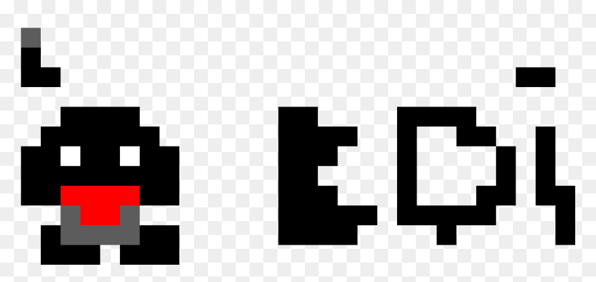 Simple Black And White Pixel Art, HD Png Download - goomba png