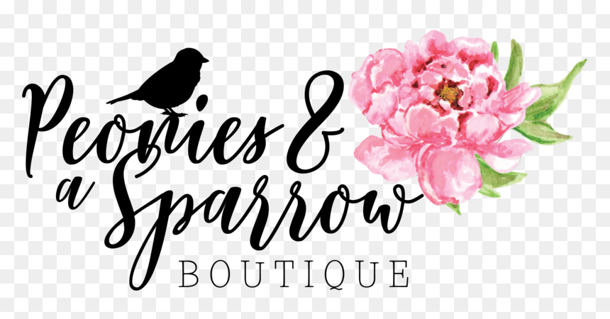 Peonies & A Sparrow Boutique - Common Peony, HD Png Download - peonies png