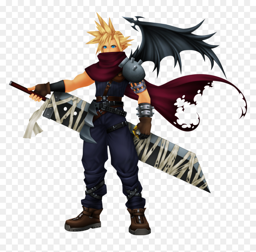 Cloud Strife Kingdom Hearts, HD Png Download - cloud .png