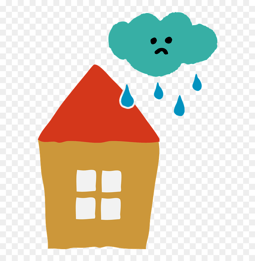 House Rain Clouds Clipart - 雨 家 イラスト, HD Png Download - cloud .png