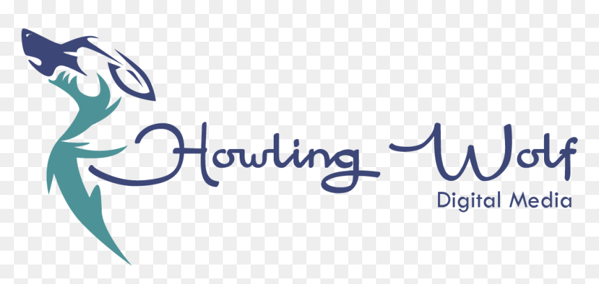 Howling Wolf Digital Media - Calligraphy, HD Png Download - wolf howling png