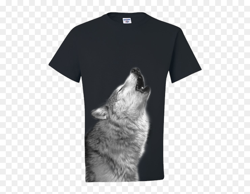 T-shirt, HD Png Download - wolf howling png