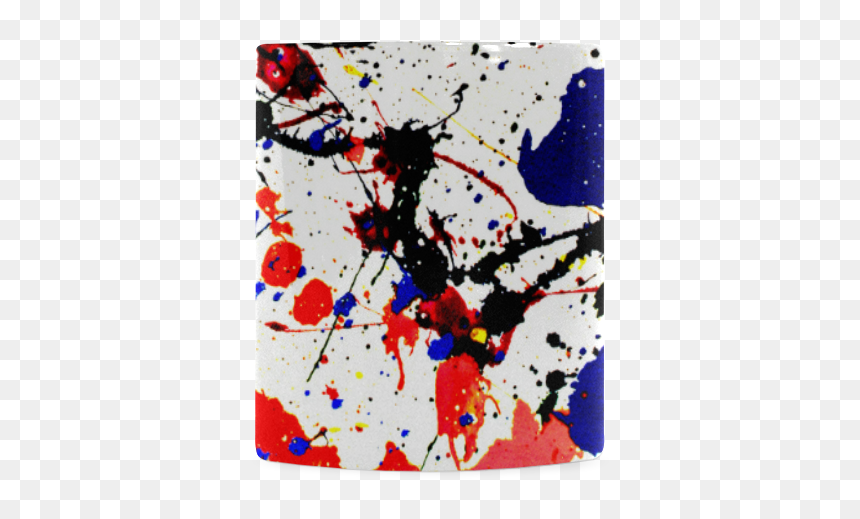 Blue & Red Paint Splatter White Mug - Portable Network Graphics, HD Png Download - white paint splatter png
