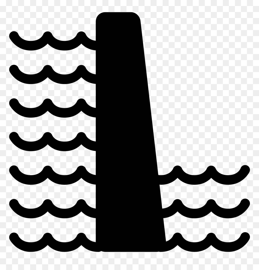 This Is An Image Of Two Sets Of Wavy Lines With A - Clipart Hydroelectricity, HD Png Download - wavy lines png