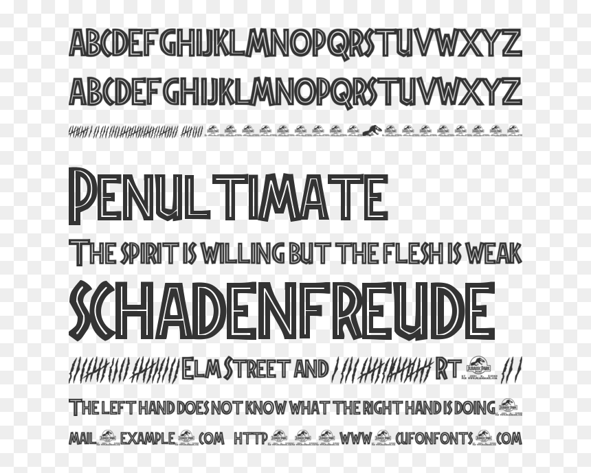 Tipo De Letra De Jurassic Park, HD Png Download - jurassic park png