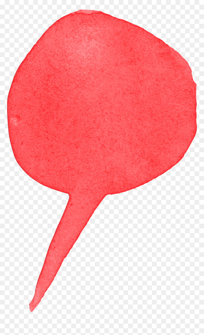 Red Watercolor Speech Bubble 5 - Racquet Sport, HD Png Download - message bubble png