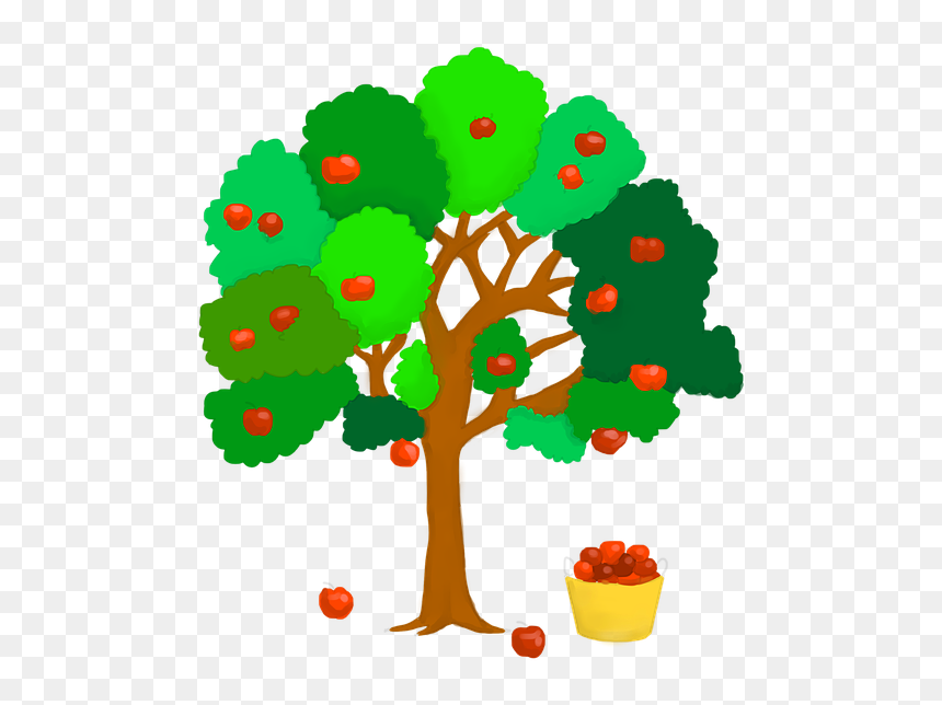 ต้น แอ ป เปิ้ ล การ์ตูน, HD Png Download - apple tree png