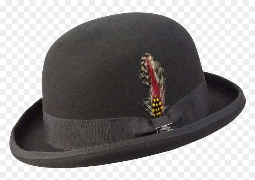 Black Hat Png Background - Fedora, Transparent Png - bowler hat png
