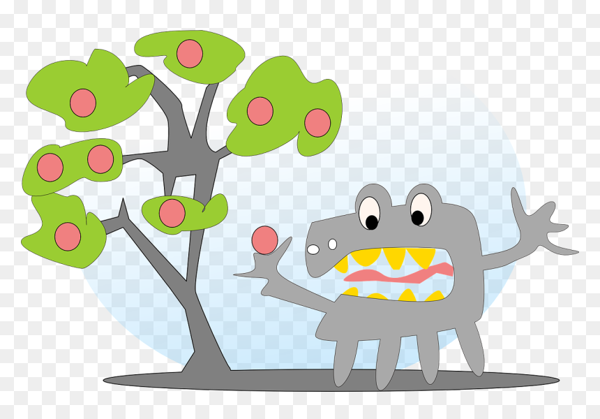 Monster Clip Art, HD Png Download - apple tree png