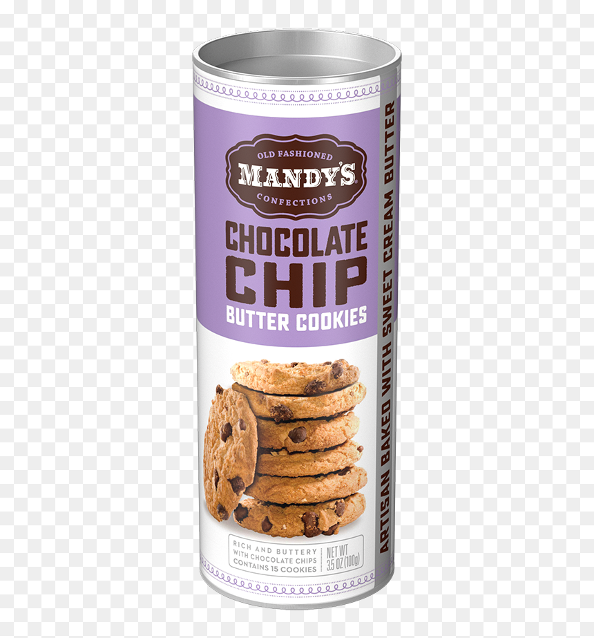 Mandys Chocolate Chip Butter Cookies, HD Png Download - chocolate chip cookie png